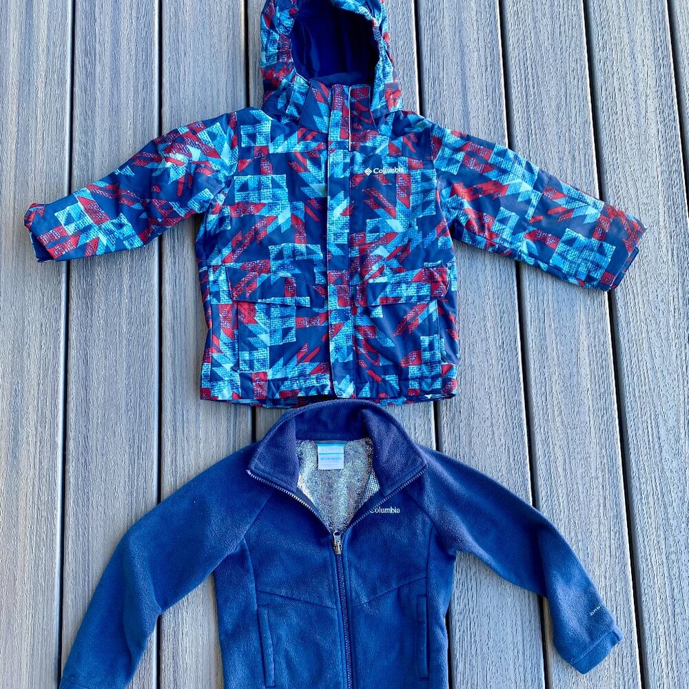 Columbia Boys' Bugaboo Fleece Interchange Winter Jacket XXS 4-5 years old